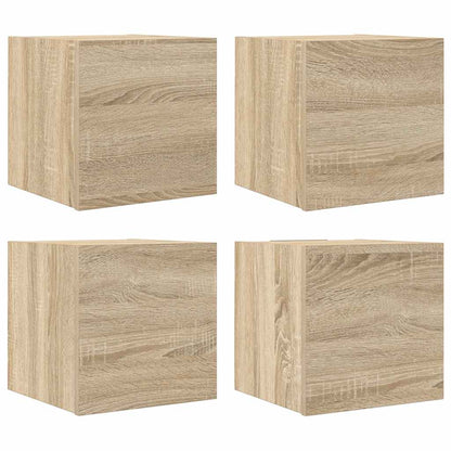 Mobili Porta TV a Parete 4pz Rovere Sonoma 30,5x30x30 cm