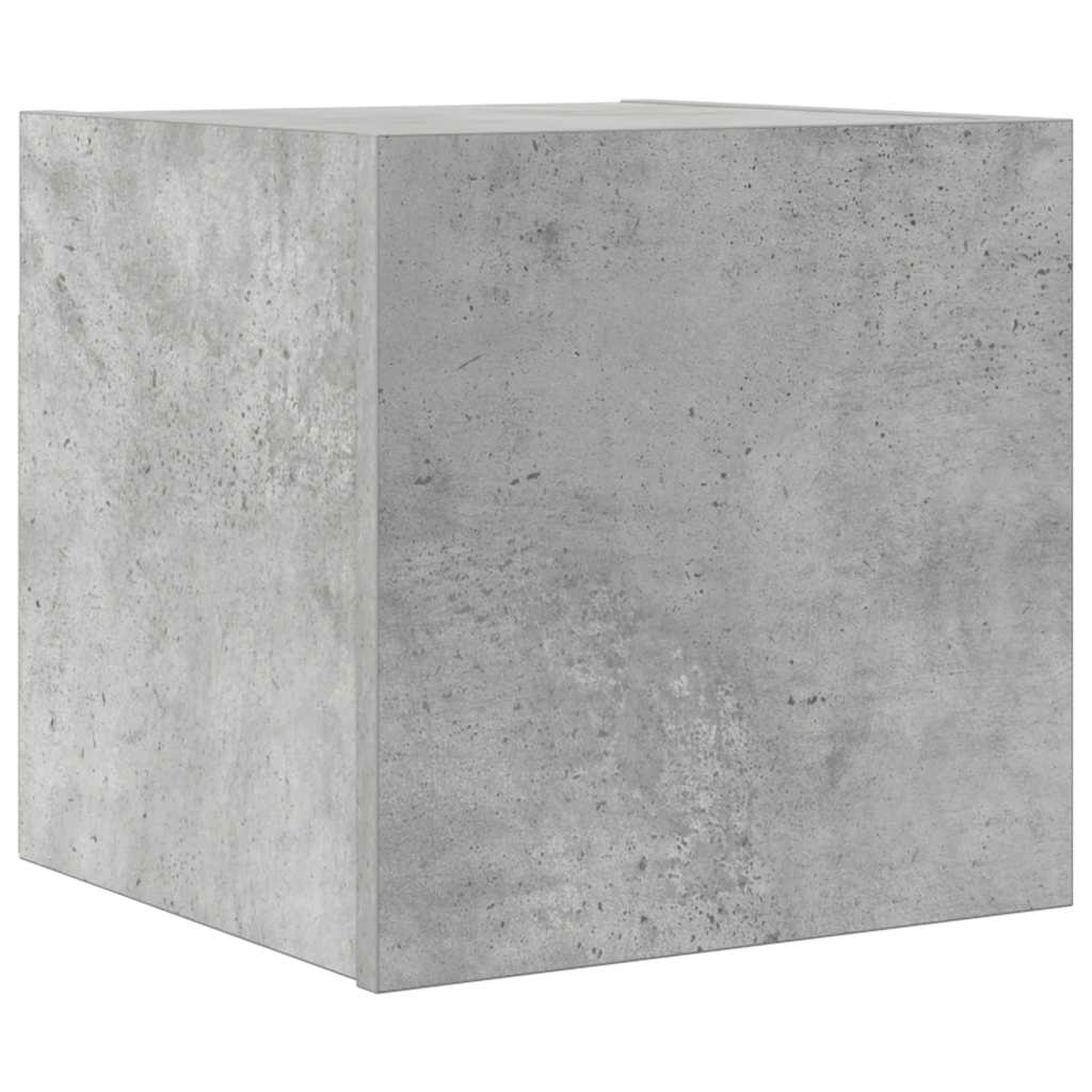 Mobile Porta TV a Parete Grigio Cemento 30,5x30x30 cm