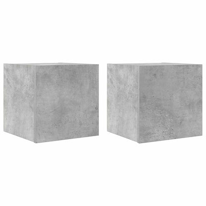Mobili Porta TV a Parete 2pz Grigio Cemento 30,5x30x30 cm