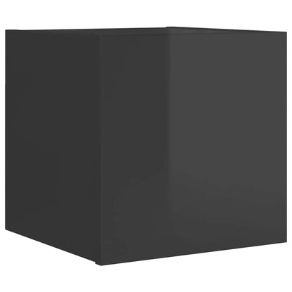 Mobile Porta TV a Parete Grigio Lucido 30,5x30x30 cm