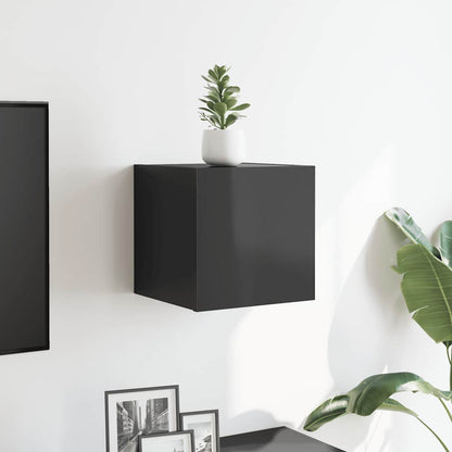 Mobile Porta TV a Parete Grigio Lucido 30,5x30x30 cm
