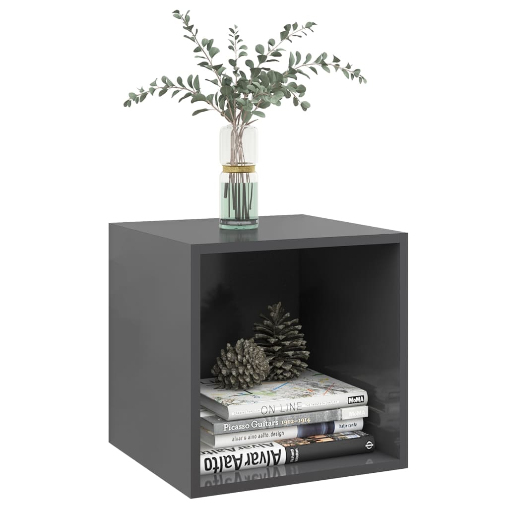Mobile a Muro Grigio 37x37x37 cm in Legno Multistrato