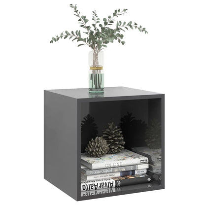 Mobile a Muro Grigio Lucido 37x37x37 cm in Legno Multistrato