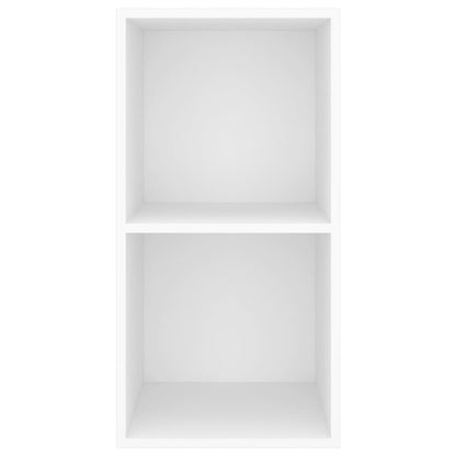 Armadietto TV da Parete Bianco 37x37x72 cm in Legno Multistrato