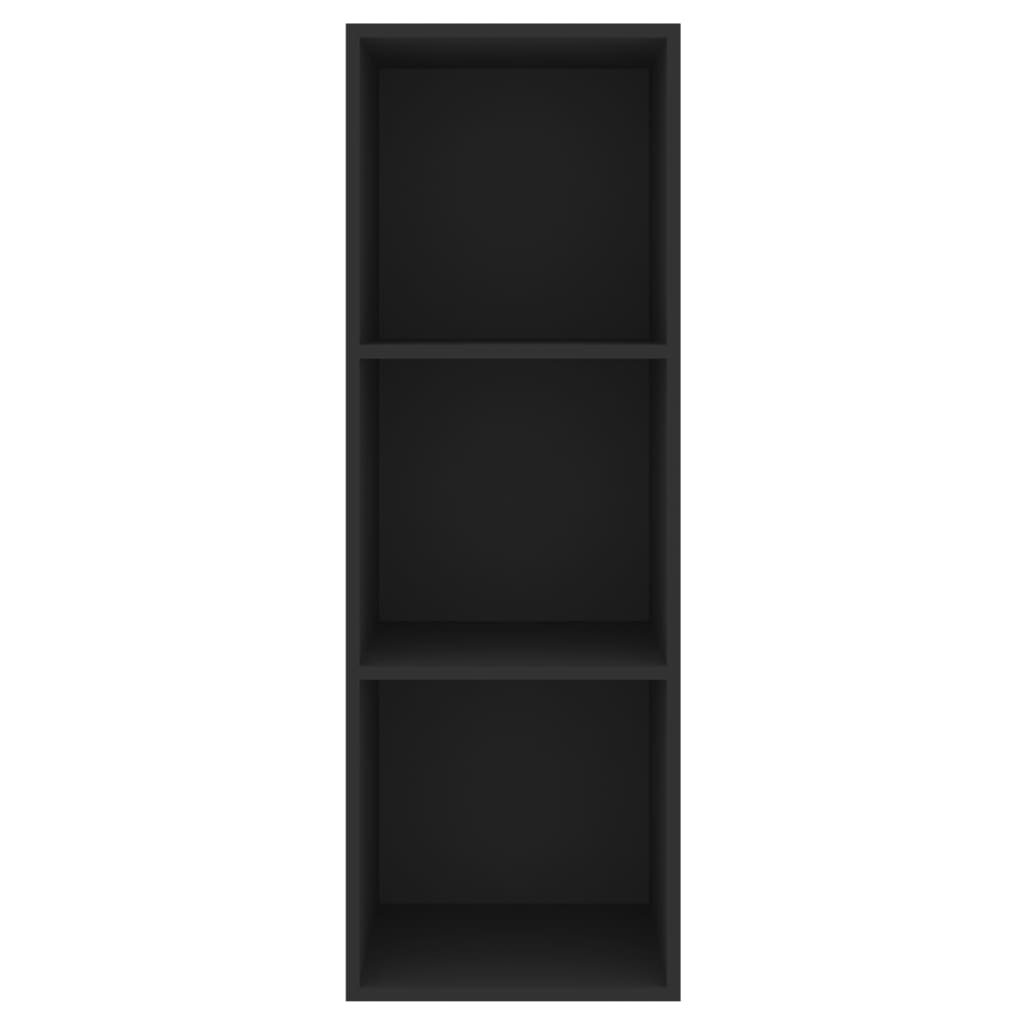 Mobile TV da Parete Nero 37x37x107 cm in Legno Multistrato