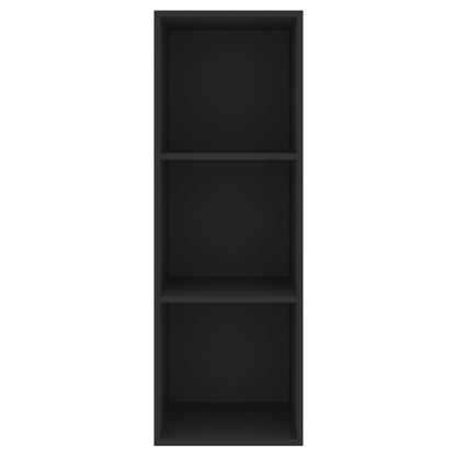 Mobile TV da Parete Nero 37x37x107 cm in Legno Multistrato
