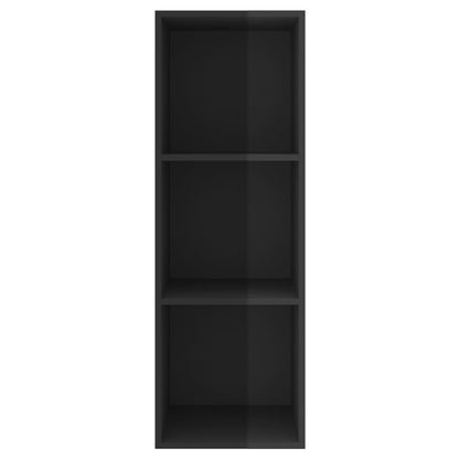 Mobile TV da Parete Nero Lucido 37x37x107 cm Legno Multistrato