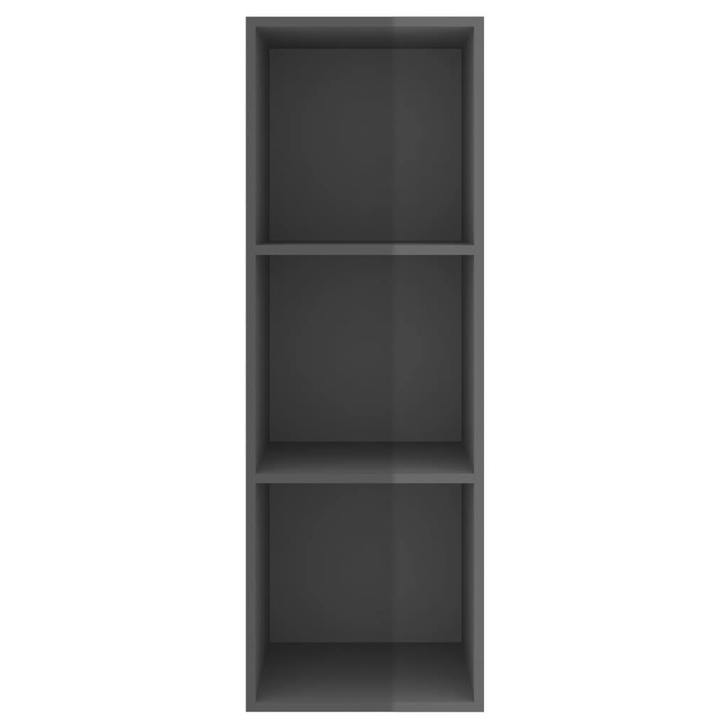 Mobile TV da Parete Grigio Lucido 37x37x107cm Legno Multistrato