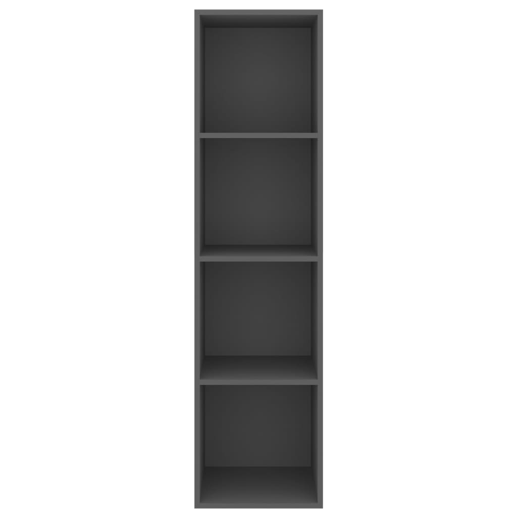 Mobile TV da Parete Grigio 37x37x142,5 cm in Legno Multistrato