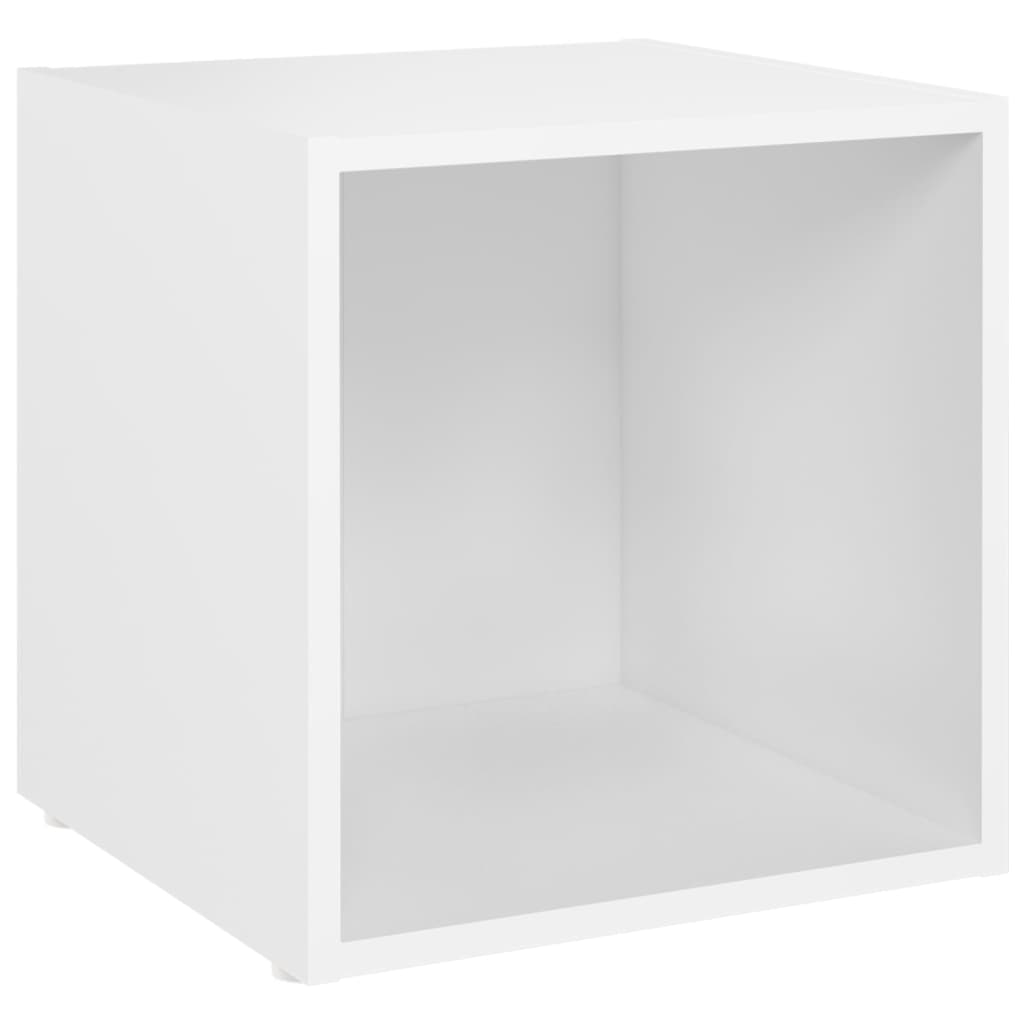 Mobili Porta TV 2 pz Bianco 37x35x37 cm in Legno Multistrato