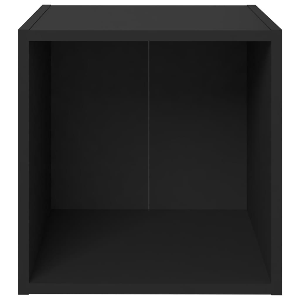 Mobili Porta TV 4 pz Neri 37x35x37 cm in Legno Multistrato
