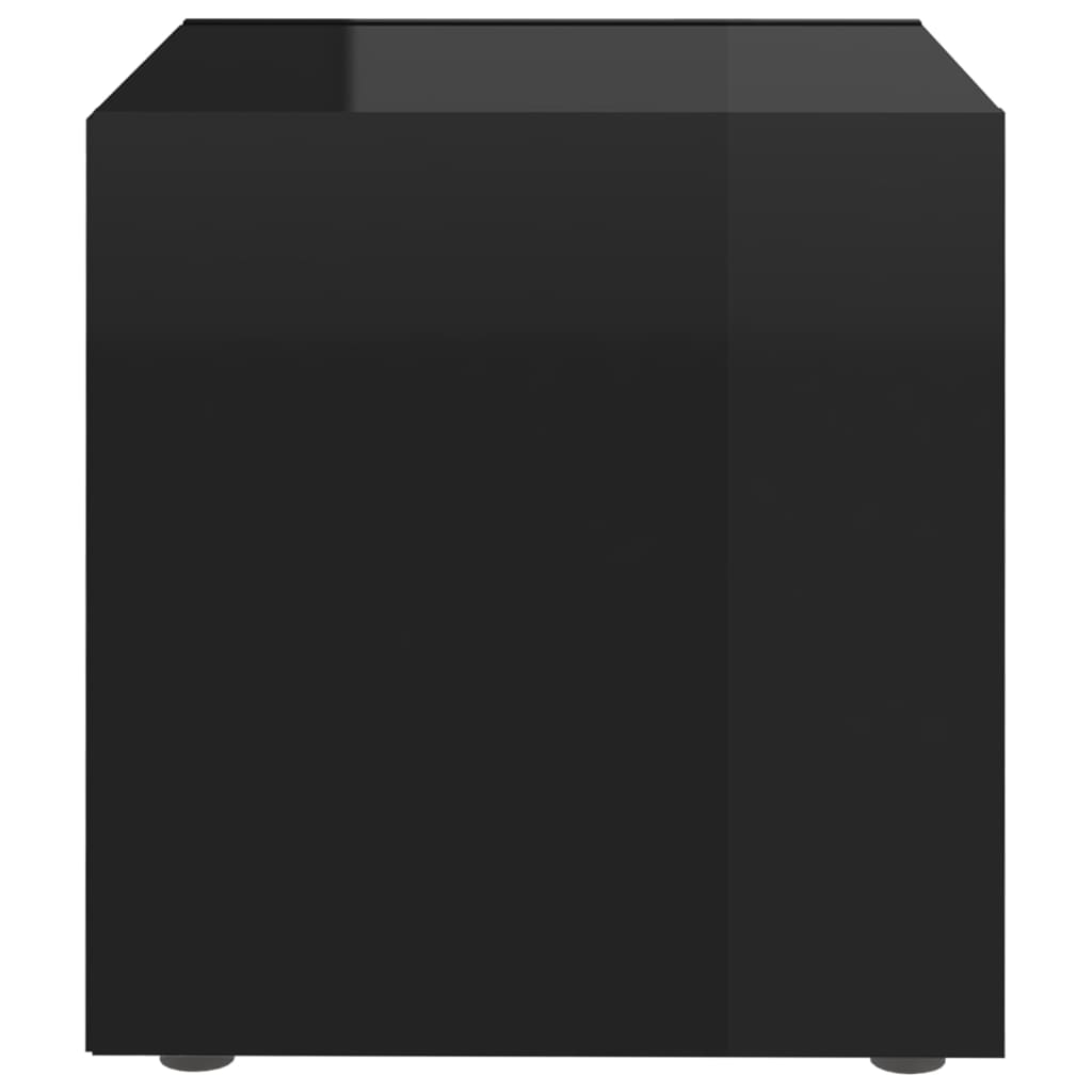 Mobile Porta TV Nero Lucido 37x35x37 cm in Legno Multistrato