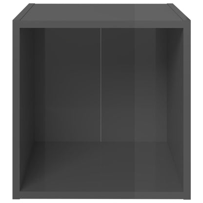 Mobile Porta TV Grigio Lucido 37x35x37 cm in Legno Multistrato