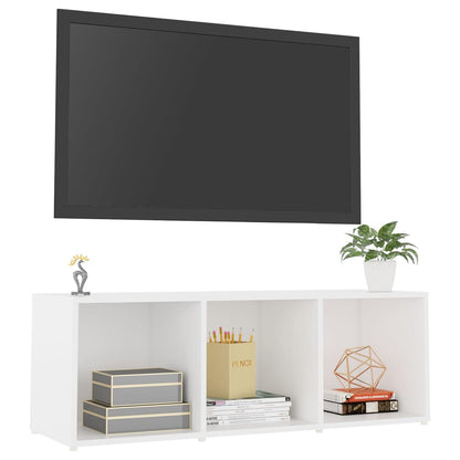 Mobile Porta TV Bianco 107x35x37 cm in Legno Multistrato