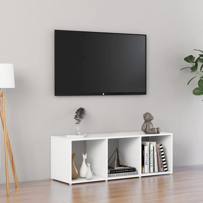 Mobile Porta TV Bianco 107x35x37 cm in Legno Multistrato