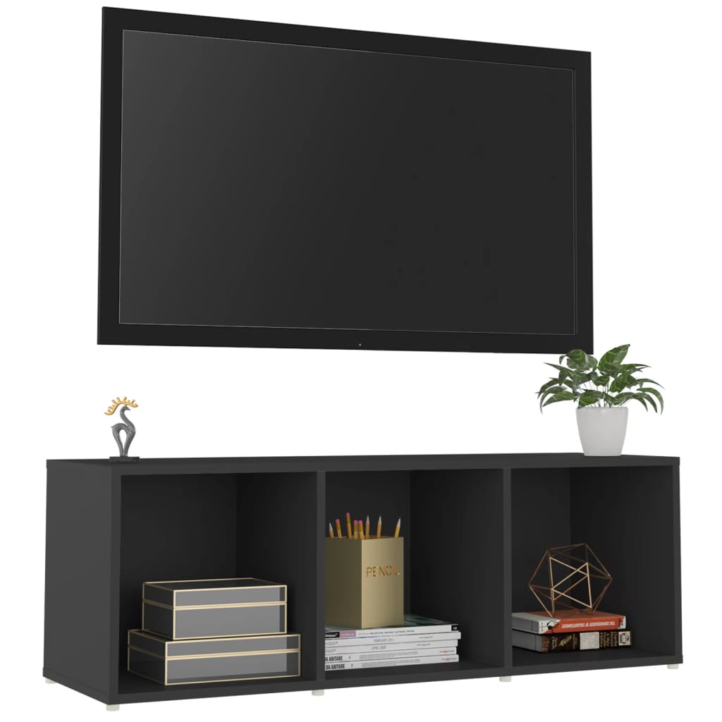 Mobile Porta TV Grigio 107x35x37 cm in Legno Multistrato