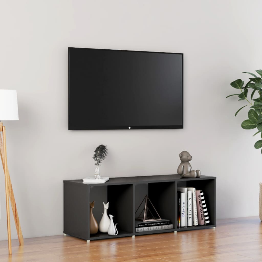 Mobile Porta TV Grigio 107x35x37 cm in Legno Multistrato