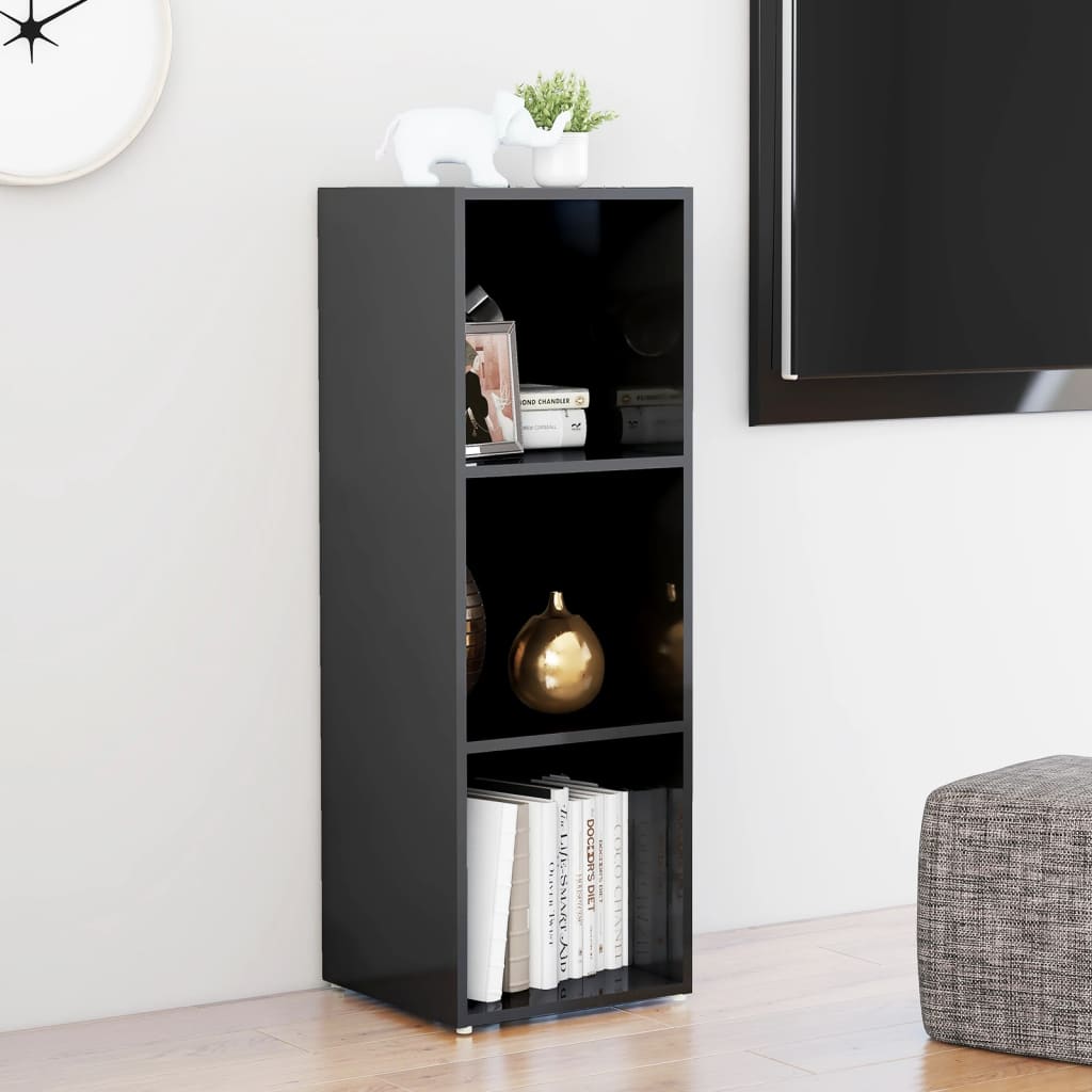 Mobile Porta TV Grigio Lucido 107x35x37 cm in Legno Multistrato