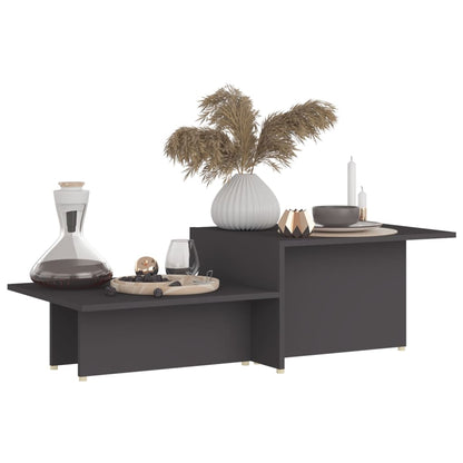 Tavolino da Salotto Grigio 111,5x50x33 cm in Legno Multistrato