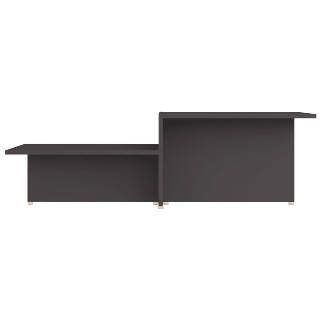 Tavolino da Salotto Grigio 111,5x50x33 cm in Legno Multistrato