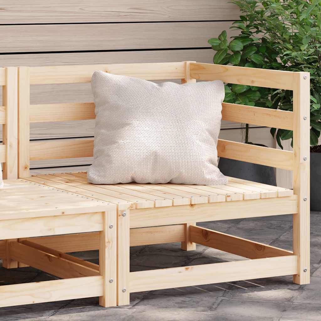 Divano Angolare da Giardino in Legno Massello di Pino