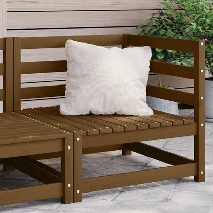Divano Angolare da Giardino ambra in Legno Massello di Pino