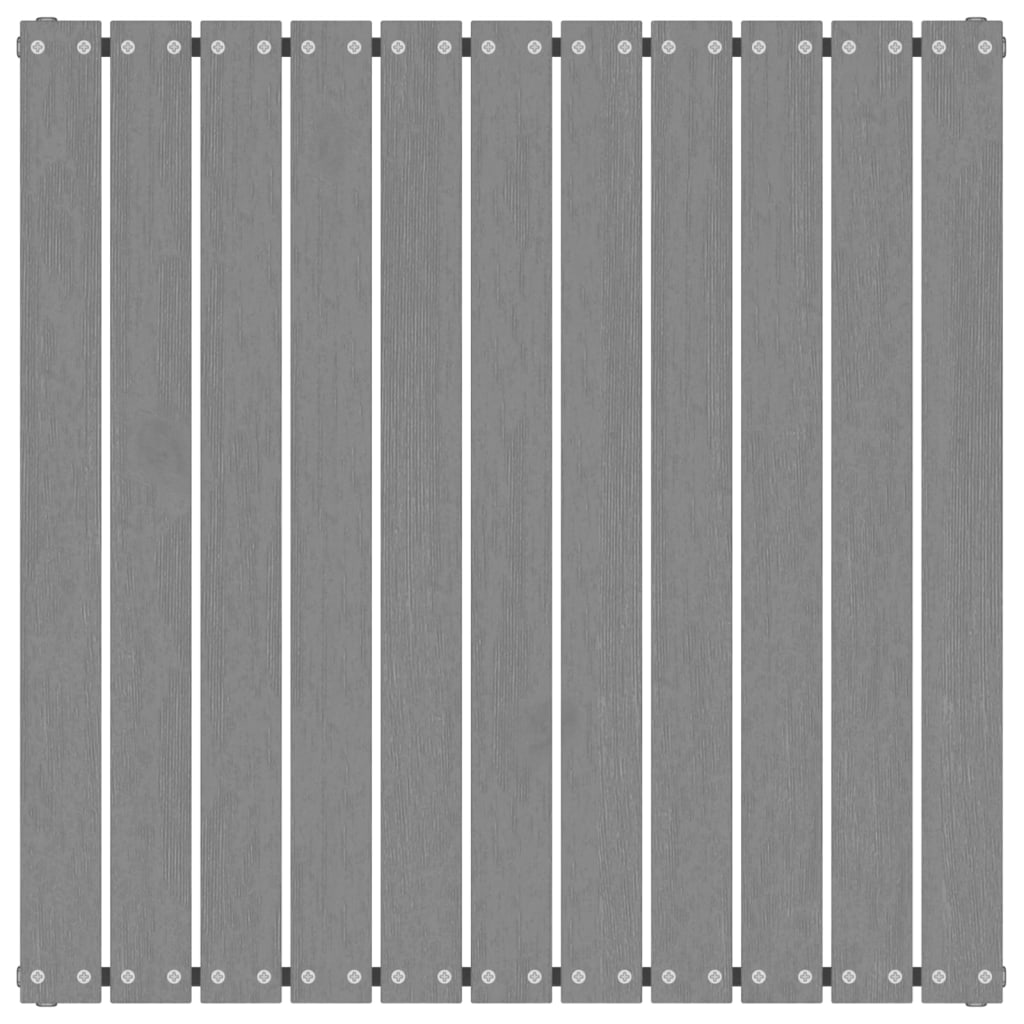 Poggiapiedi da Giardino 70x70x30 cm Grigio in Legno di Pino