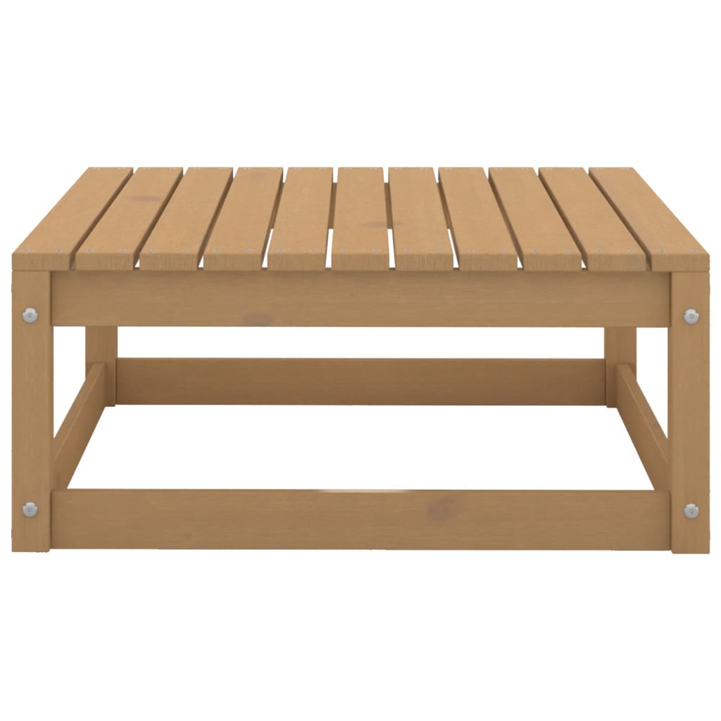 Poggiapiedi da Giardino 70x70x30 cm ambra in Legno di Pino