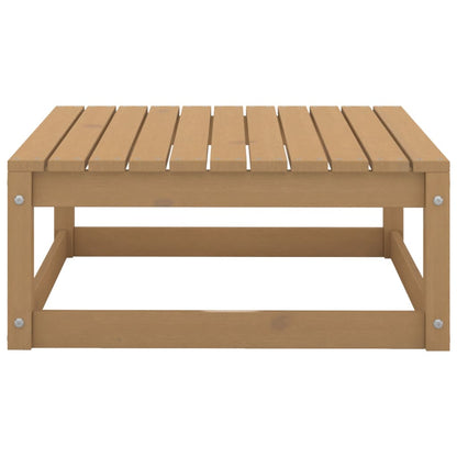 Poggiapiedi da Giardino 70x70x30 cm ambra in Legno di Pino