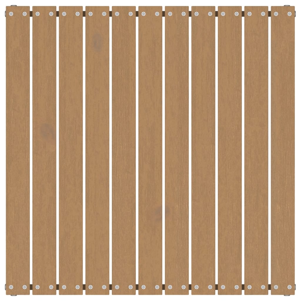 Poggiapiedi da Giardino 70x70x30 cm ambra in Legno di Pino