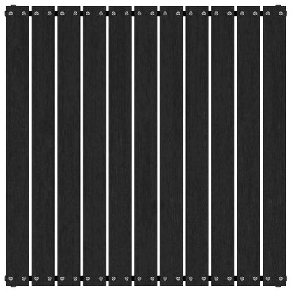 Poggiapiedi da Giardino 70x70x30 cm Nero Legno Massello di Pino