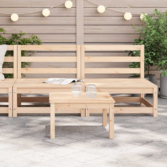 Divani Centrali da Giardino 2 pz in Legno Massello di Pino
