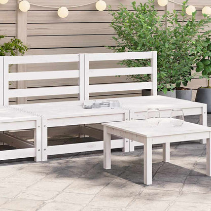Divani Centrali da Giardino 2 pz in Massello di Pino Bianco