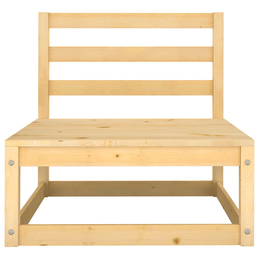 Divani Centrali da Giardino 3 pz in Legno Massello di Pino