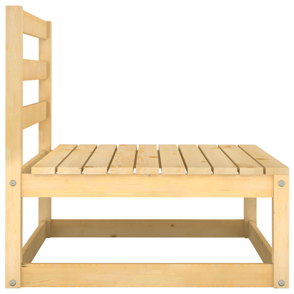 Divani Centrali da Giardino 3 pz in Legno Massello di Pino