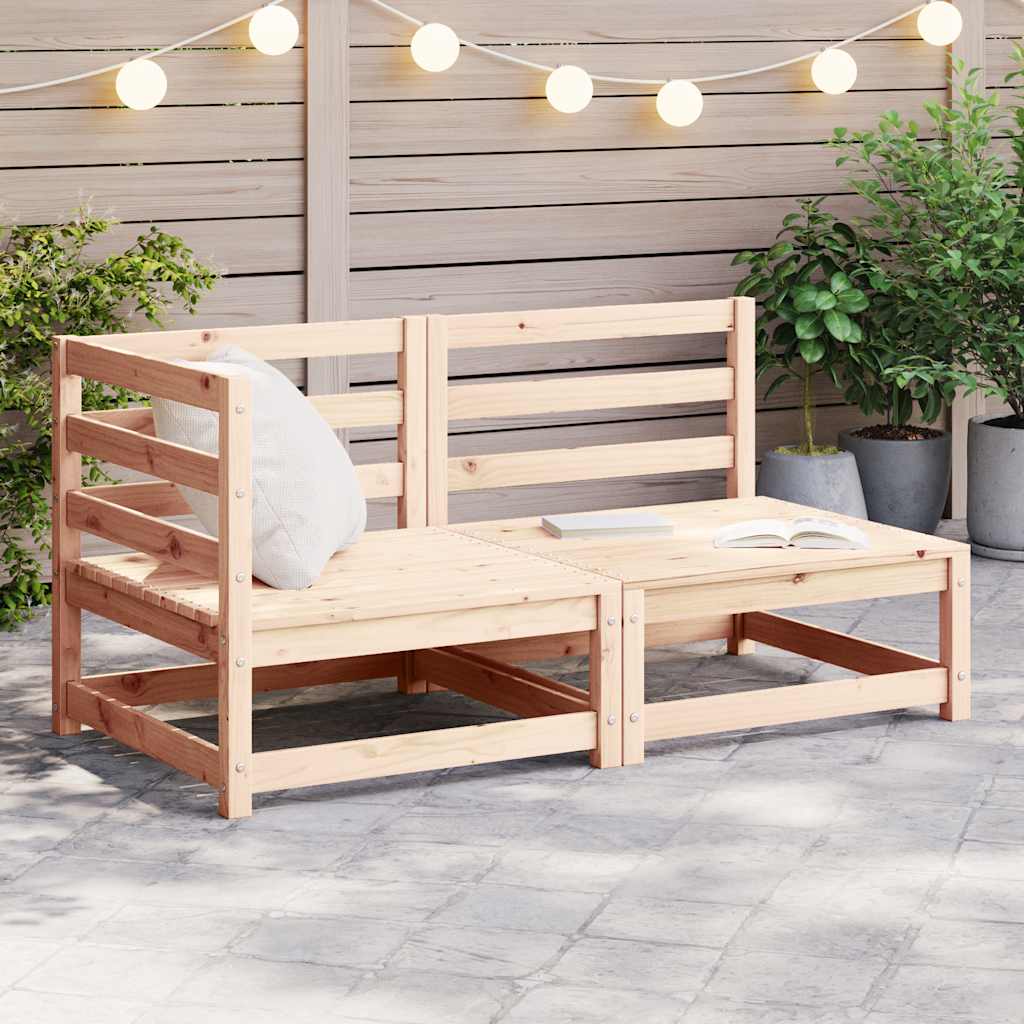 Set Salotto da Giardino 2 pz in Legno Massello di Pino