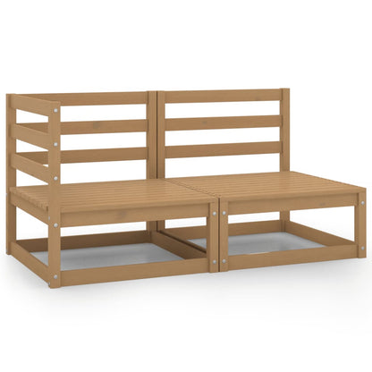 Set Divani da Giardino 2 pz Ambra in Legno Massello di Pino