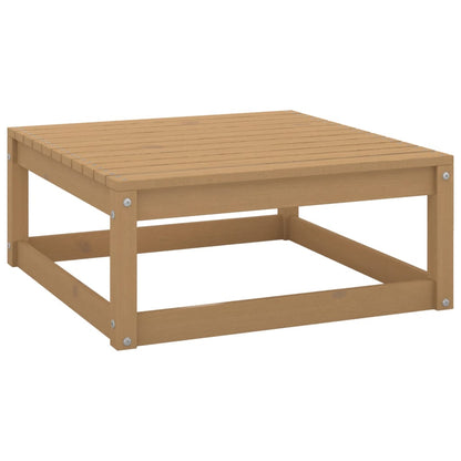 Sgabello da Giardino con Cuscino Marrone ambra in Legno di Pino