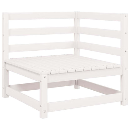 Set Divani da Giardino 2 pz Cuscini Bianchi Massello di Pino