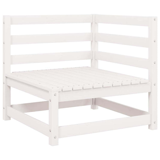 Set Divani da Giardino 2 pz Cuscini Bianchi Massello di Pino