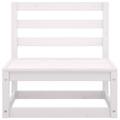 Set Divani da Giardino 3 pz Cuscini Legno Massello Pino Bianco