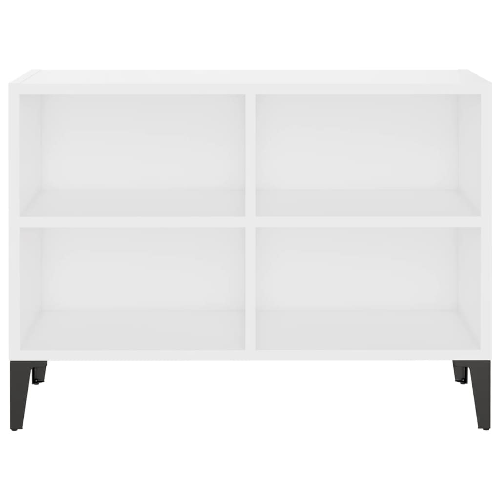 Mobile TV con Gambe in Metallo Bianco 69,5x30x50 cm