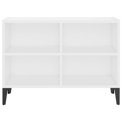 Mobile TV con Gambe in Metallo Bianco 69,5x30x50 cm