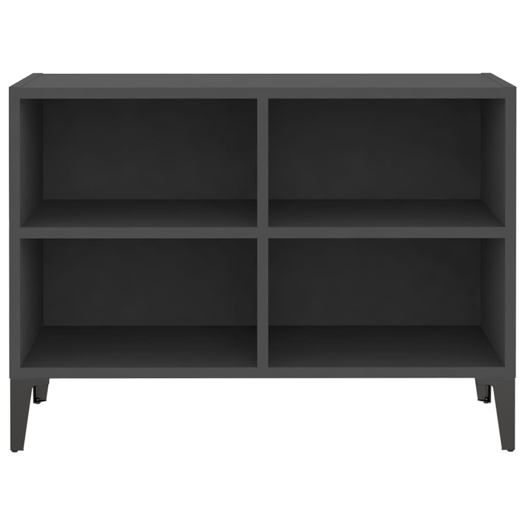 Mobile TV con Gambe in Metallo Grigio 69,5x30x50 cm