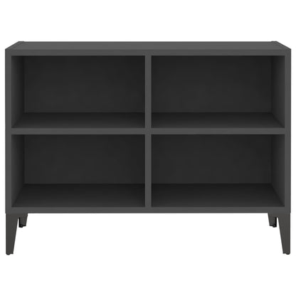 Mobile TV con Gambe in Metallo Grigio 69,5x30x50 cm