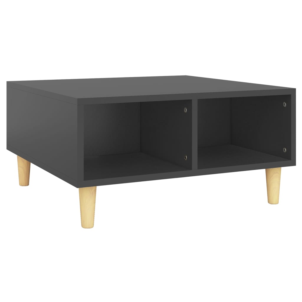 Tavolino da Salotto Grigio 60x60x30 cm in Legno Multistrato