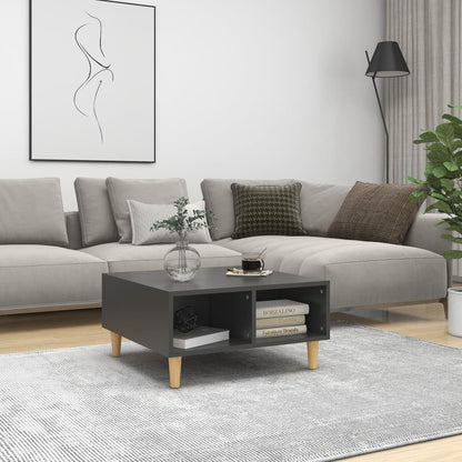 Tavolino da Salotto Grigio 60x60x30 cm in Legno Multistrato