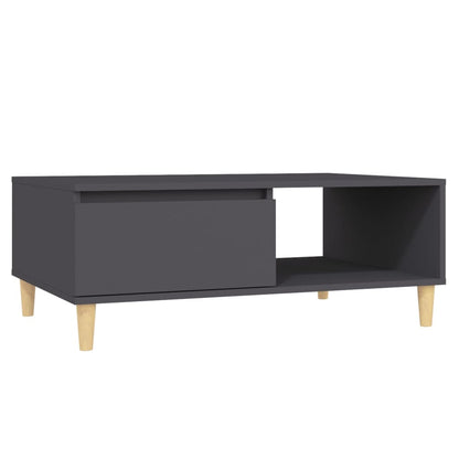 Tavolino da Salotto Grigio 90x60x35 cm in Legno Multistrato