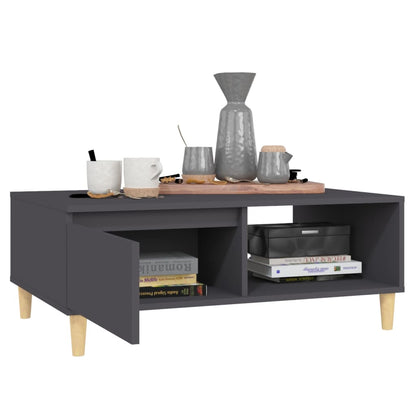 Tavolino da Salotto Grigio 90x60x35 cm in Legno Multistrato