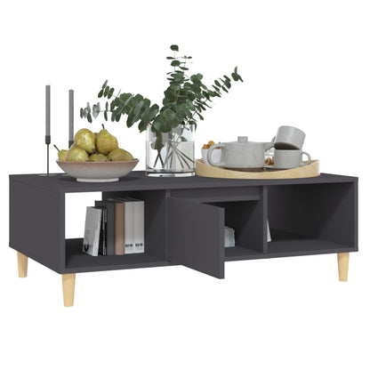 Tavolino da Salotto Grigio 103,5x60x35 cm in Legno Multistrato